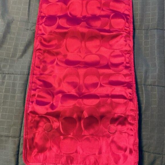 Coach Getaway Signature Nylon Cosmetic  Travel Bag Fuschia - Picture 4 of 7